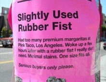 Slightly used rubber fist for sale.