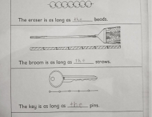 Smart kid aces his test.