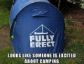 So this is what they mean by pitching a tent.