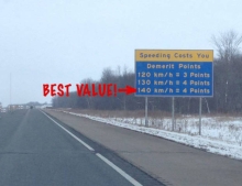 Speeding costs you so you might as well get the best value.