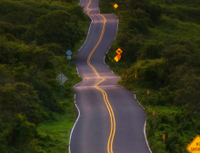 The Drunk Highway located in Maui, Hawaii has a very fitting name.