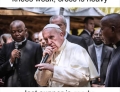 The Pope gives Eminem a run for his money.