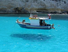 This Boat Floats Above The Water. 