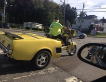 This Man Couldn't Decide If He Wanted A Harley-Davidson Motorcycle Or A Classic Ford Mustang So He Got Both.
