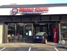 It's probably safe to say this driving school student didn't pass.