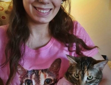His sister and her cat share the same birthday, so he got them matching gifts.