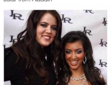 Throwback pic of Kim Kardashian when she looked like Jafar from Aladdin.