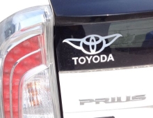 Toyoda sticker can even make a Prius look cool.