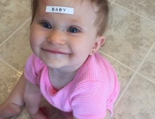 Trying out my new label maker on my baby.