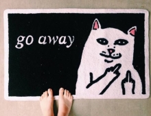 Unwelcome mat for those who like to be left alone.