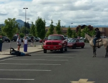 Walmart cowboy in Oregon catches bike thief with lasso.