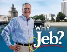 Why Jeb? Why did 86,000 campaign mailers get sent showing Jeb Bush with a white hand and black hand?