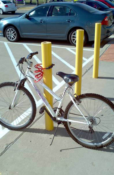 Always Lock Your Bike Up When You Are Not Around To Deter Any Thieves. Don't Do It Like This However,