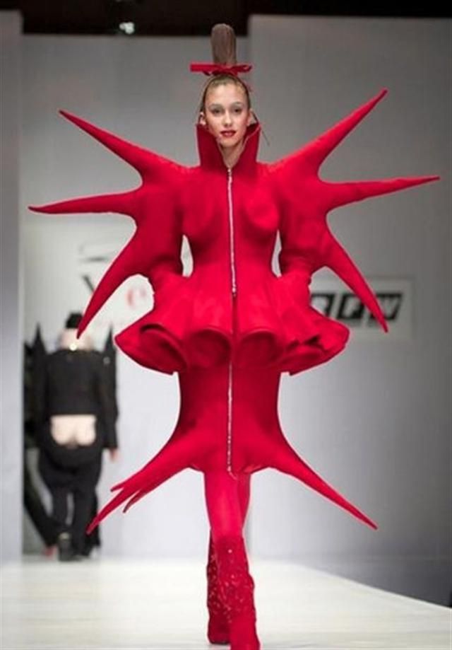 Another fashion model showing off the latest trends. Society is doomed