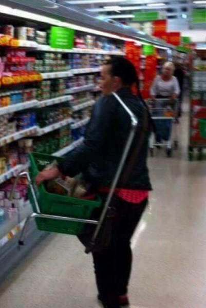 Another shopping basket rack offender.