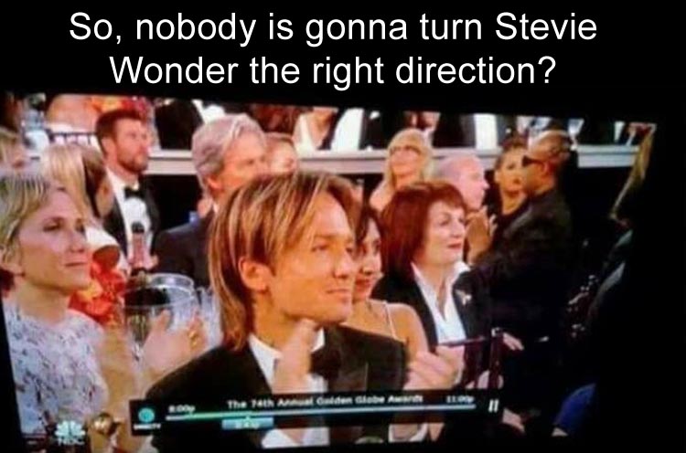 Can't anyone help point Stevie Wonder in the right direction?