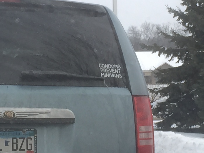 Condoms prevent minivans.