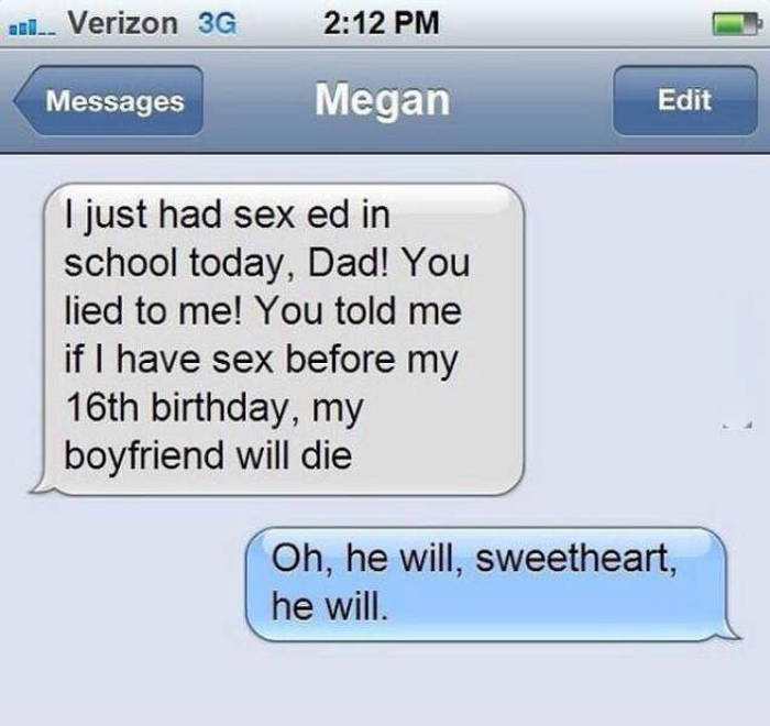 Dad is the best sex ed teacher.