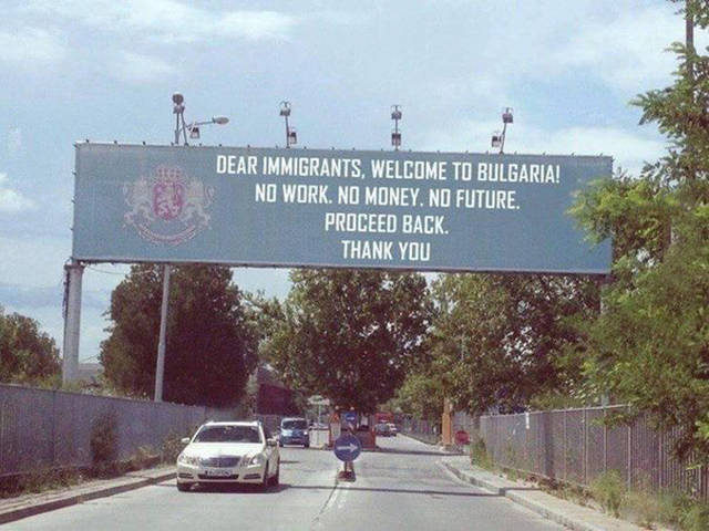 Dear immigrants. Welcome to Bulgaria!