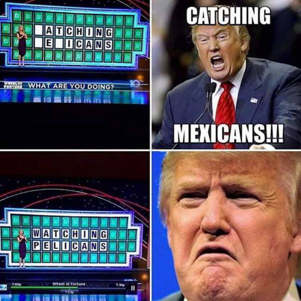 Donald Trump on Wheel of Fortune.