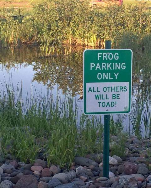 Frog parking only.