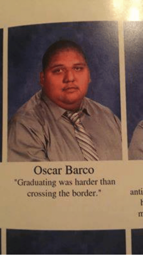 Graduating was harder than crossing the border.
