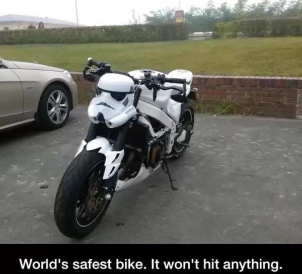 Guaranteed never to crash when riding this motorcycle.