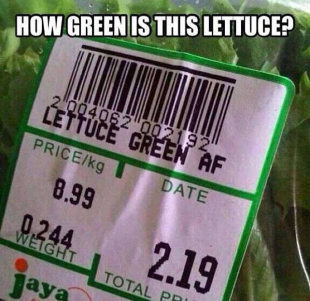 How green is this lettuce?