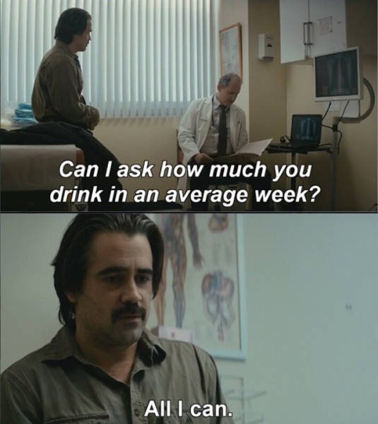 Can I ask much you drink in an average week?