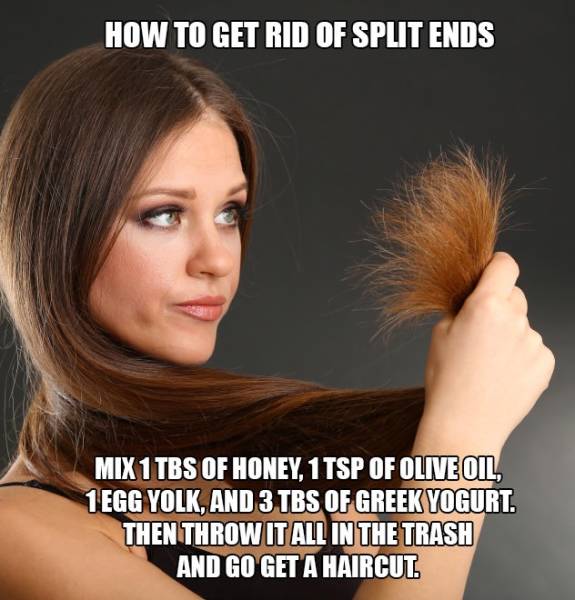 How to get rid of split ends.