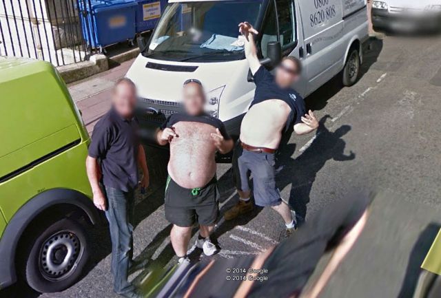 I am surprised we don't see this more often when people notice the Google Maps street view car in their area.