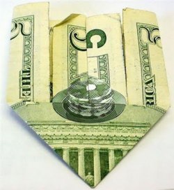 If you fold a $5 bill like this you will uncover the pancake conspiracy.