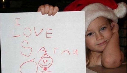 It is very easy to confuse Santa for Satan.