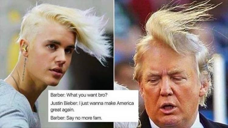 Justin Bieber wants to make America great again, just like Donald Trump.