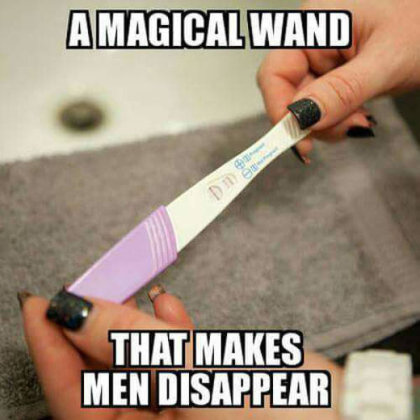 A magical wand that makes men disappear.