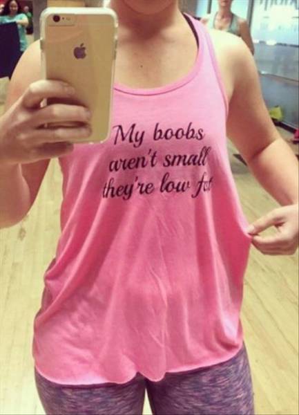 My boobs aren't small, they're low fat.