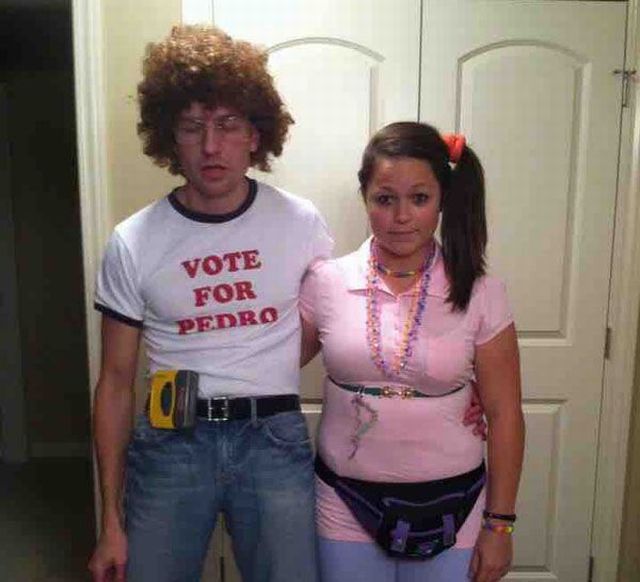 Napoleon Dynamite and Deb pose for a picture,