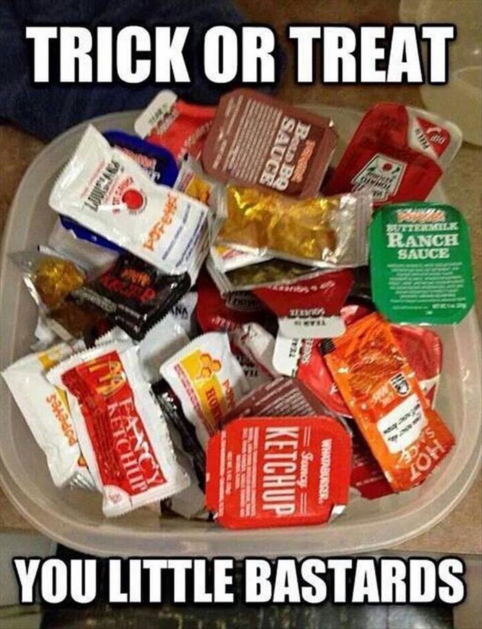 Not everyone hands out candy while trick or treating on Halloween.