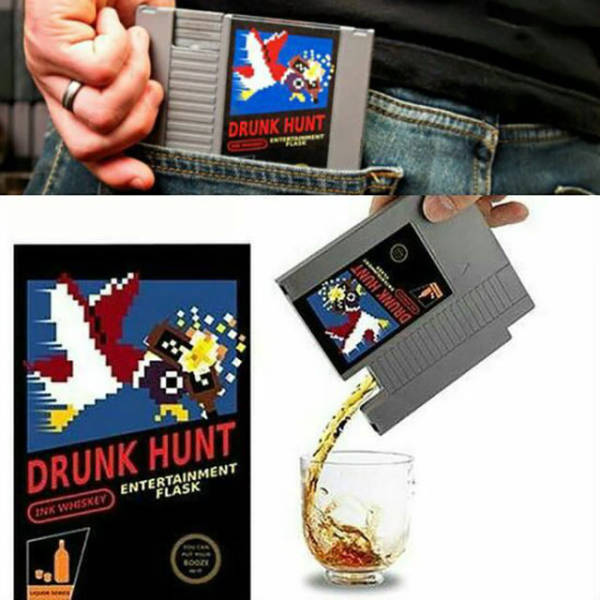 Get drunk discreetly while reliving your childhood memories with this Drunk Hunt Entertainment Flask.