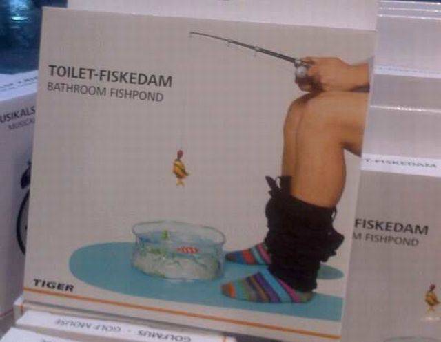 Now you can go fishing while taking a dump.