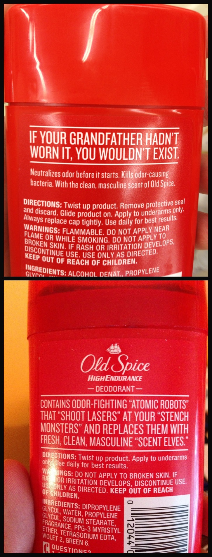 Old Spice Has Great Commercials But They Also Have Great Labels.