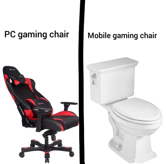 PC gaming chair vs. Mobile gaming chair RealFunny