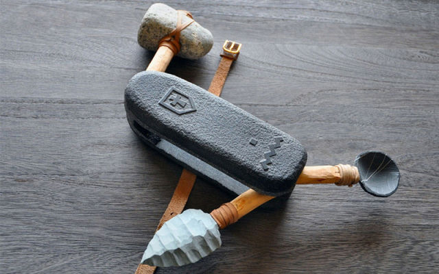 Proof that Cavemen were quite intelligent with the discovery of this stone age swiss army knife.