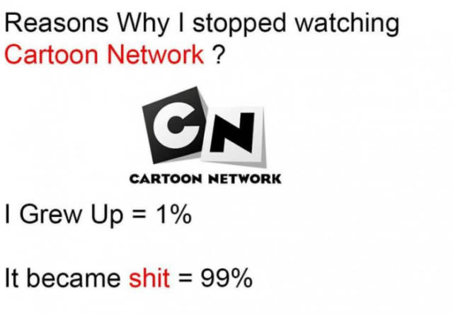 Reasons why I stopped watching Cartoon Network.