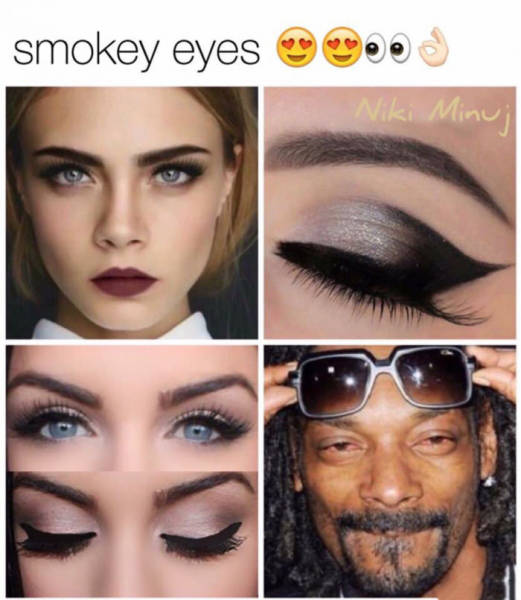 Smokey eyes.