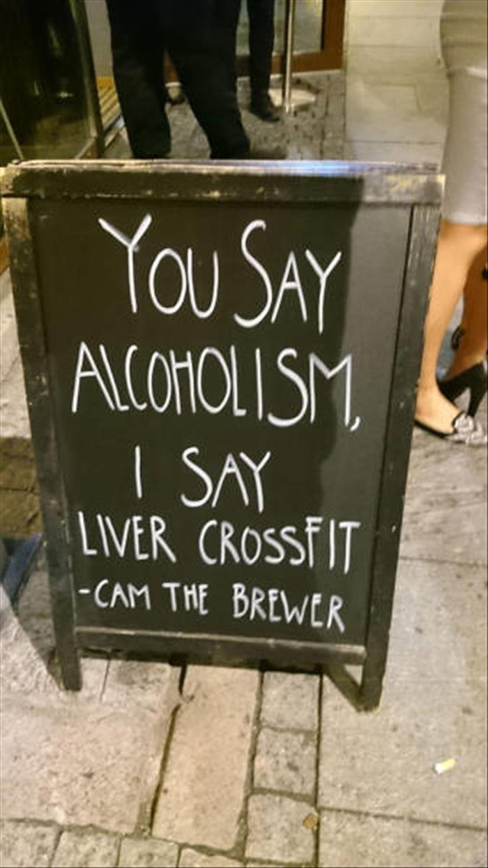 Some see alcoholism. I see CrossFit for my liver.