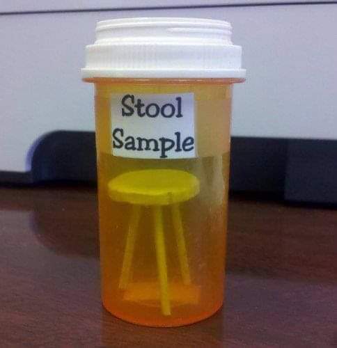 Stool sample.