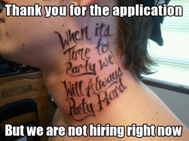 Thank you for the application, but we aren't hiring right now.