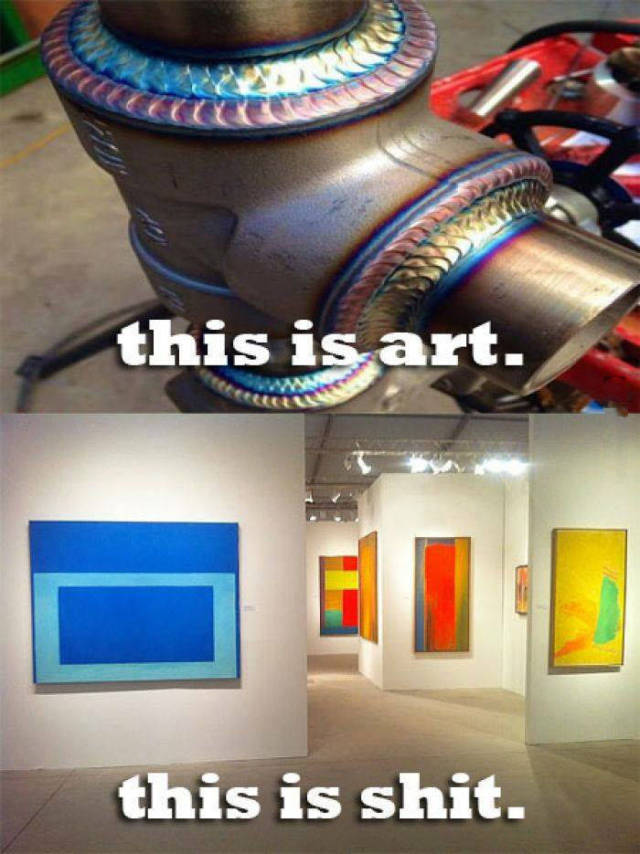 The difference between art and shit.