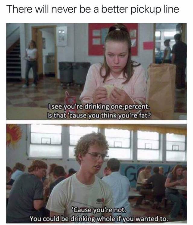 There will never be a better pickup line.
